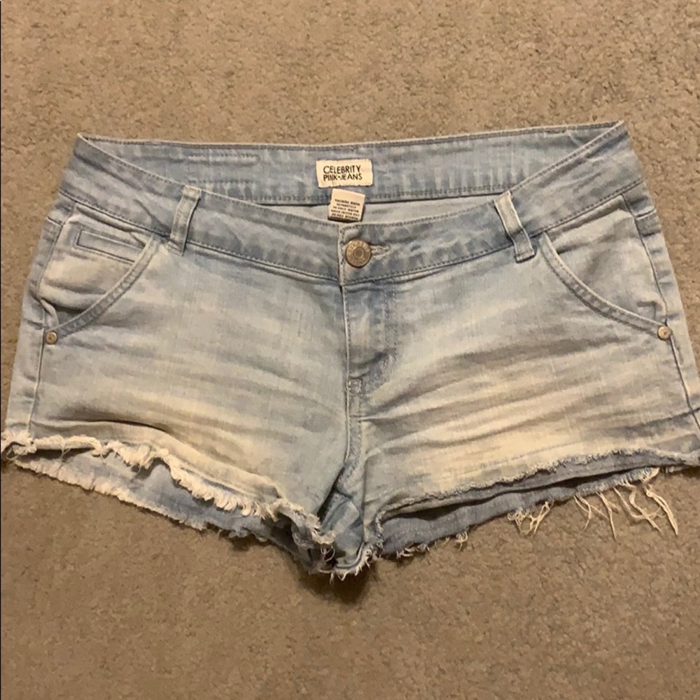 Jean shorts.